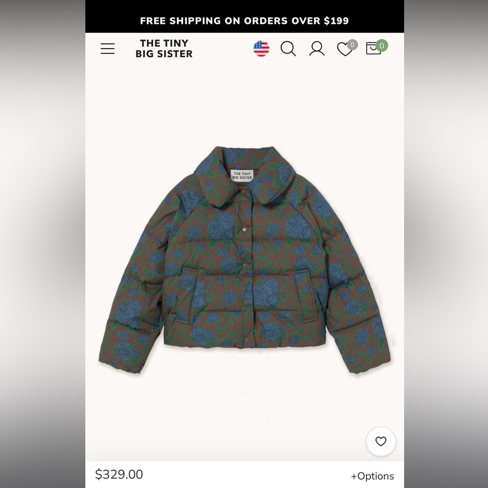 Tiny Big Sister Roses Jacket - size 10 (Euro 38)